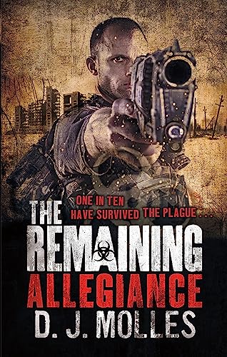 A man in tactical gear aims a handgun against a ruined city background.