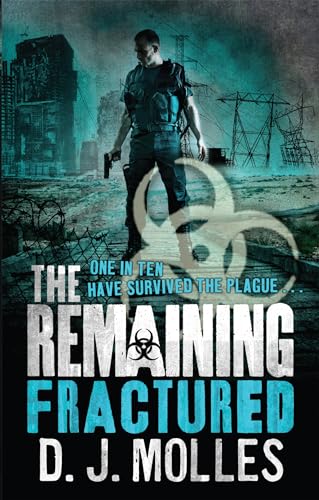 Book cover: man with gun in post-apocalyptic, biohazard-themed landscape.