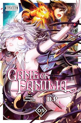 Manga volume 5 cover with two anime characters and dramatic effects.