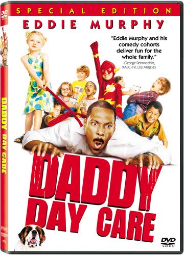 DVD cover for “Daddy Day Care” featuring Eddie Murphy with children.
