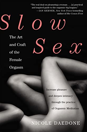 Book cover with title "Slow Sex" and partial image of embracing bodies.
