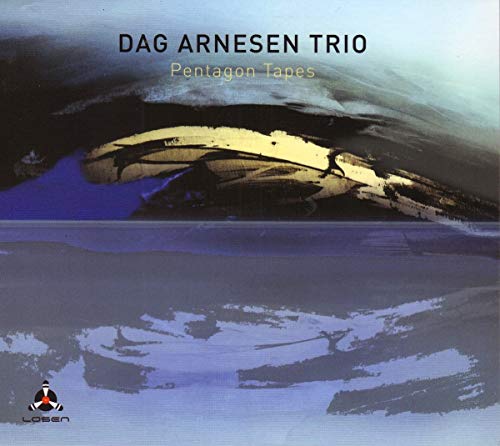 CD cover for Dag Arnesen Trio’s "Pentagon Tapes" with abstract blue imagery.