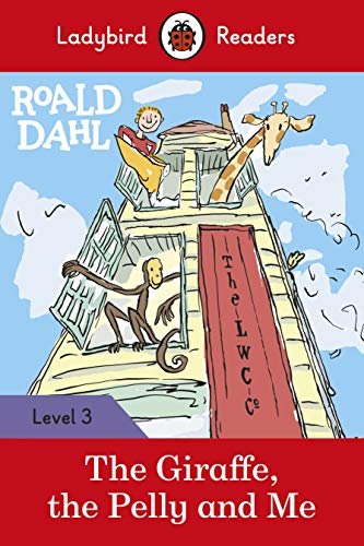 Book cover: boy, giraffe, and monkey on a colorful, tall building.
