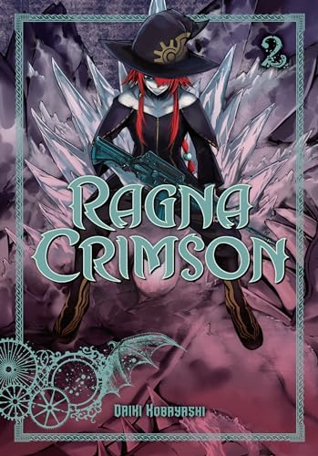 Manga cover: red-haired woman with a gun and ornate, icy wings.