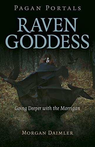 Book cover with a figure cloaked in ravens, dark forest background.