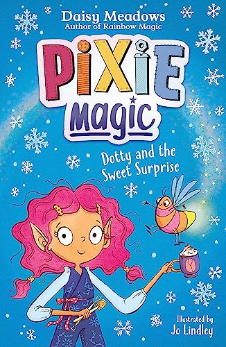 Book cover featuring a pink-haired fairy and a small, winged insect.