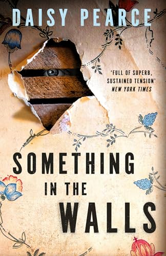 Book cover: torn paper reveals an eye looking through wooden slats.