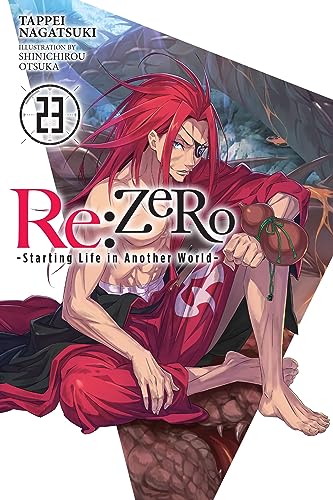 Re:Zero light novel volume 23 cover with a red-haired character.