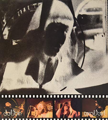 Vinyl record cover featuring a man with headphones and filmstrip photos.