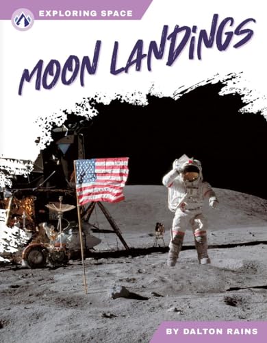 Book cover depicting an astronaut on the moon with the American flag.