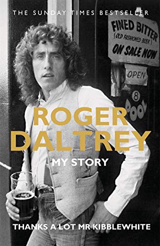 Book cover featuring Roger Daltrey, holding a beer, with gold title text.