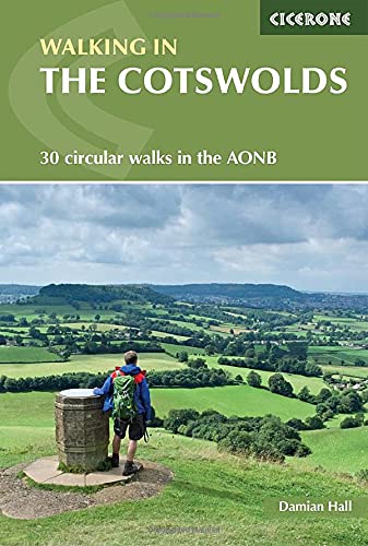 Cicerone guide book cover: “Walking in the Cotswolds” with landscape photo.