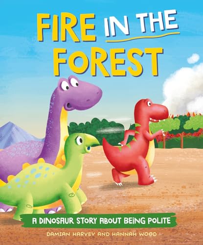 Book cover featuring three colorful cartoon dinosaurs in a forest.