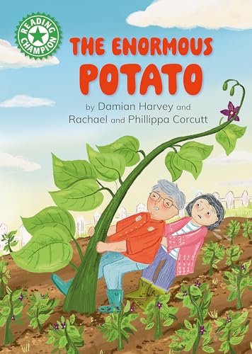Book cover showing two elderly people pulling a giant green potato plant.