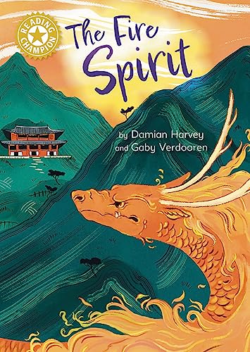 Book cover: golden dragon facing a temple in a mountainous landscape.