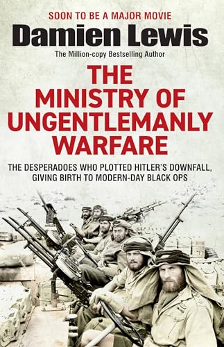 Book cover depicting soldiers with weapons in a desert landscape.