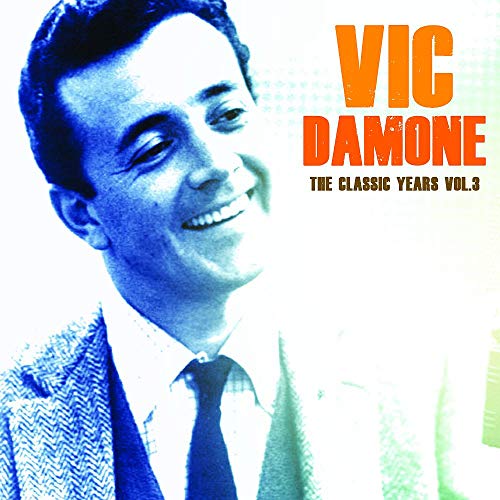 Vic Damone album cover with a blue-tinted photo of the singer in a suit.
