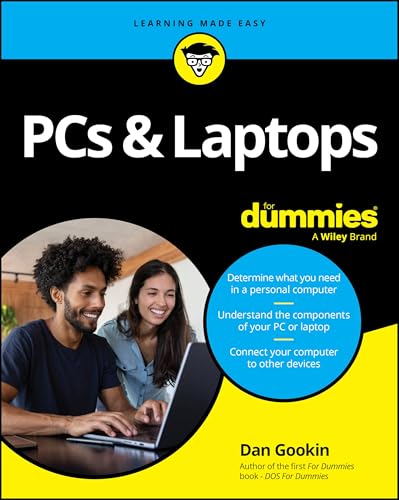 Book cover: "PCs & Laptops For Dummies" with people using a laptop.