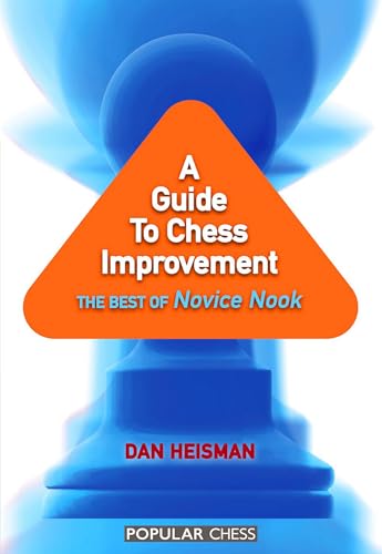 Book cover titled A Guide to Chess Improvement with a blue chess piece background.