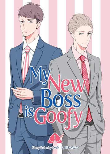 Manga cover featuring two young men in suits, titled "My New Boss is Goofy.