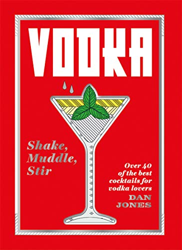 Red book cover with “Vodka” title and martini glass illustration.
