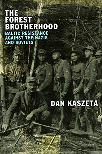 Book cover depicting armed men in a forest, titled “The Forest Brotherhood.”