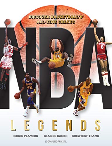 Book cover featuring five NBA players in action poses against a large basketball graphic.
