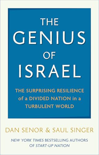 Book cover for "The Genius of Israel" with white text on blue.