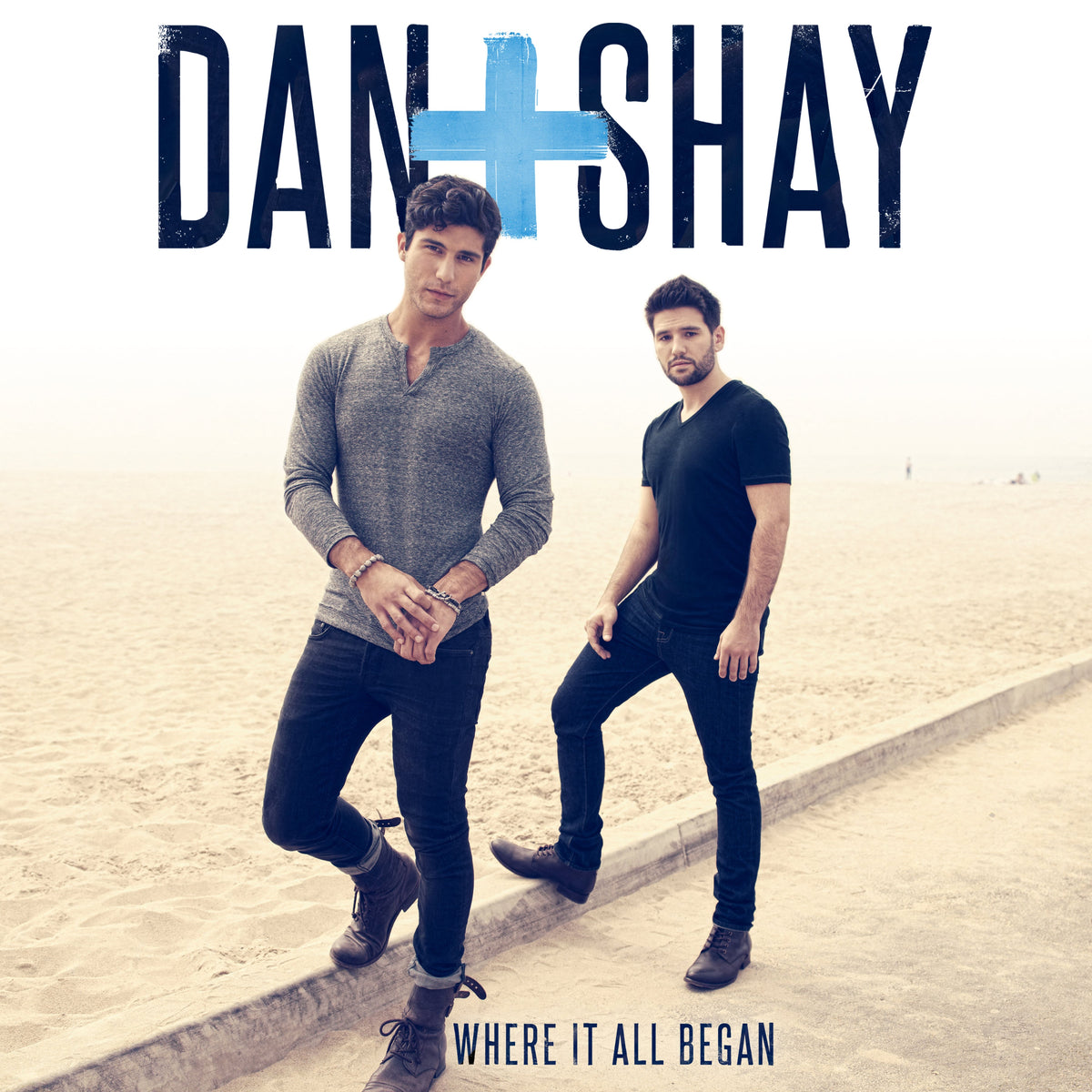 Dan + Shay album cover featuring two men on a beach.