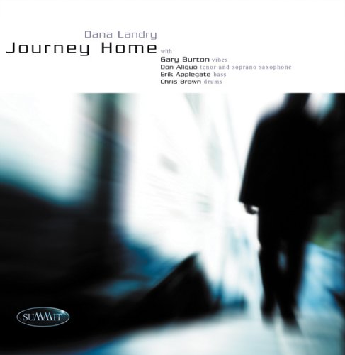 CD cover for Dana Landry’s “Journey Home” with a blurred figure.