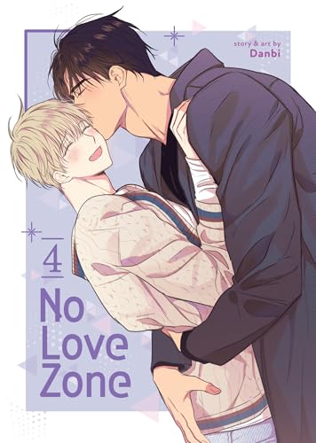 Two men embrace on the cover of “No Love Zone Vol. 4” manga.
