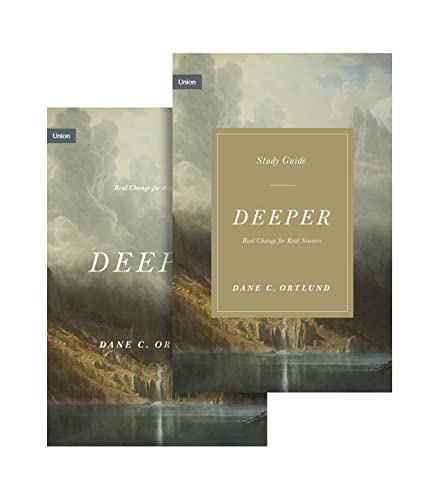 Two books, “Deeper” and its study guide, with a landscape cover.