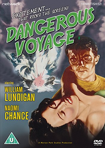 DVD cover for "Dangerous Voyage" featuring a distressed couple and ship.