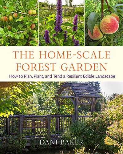 Book cover featuring garden photos, a wooden bridge, and the title in orange text.