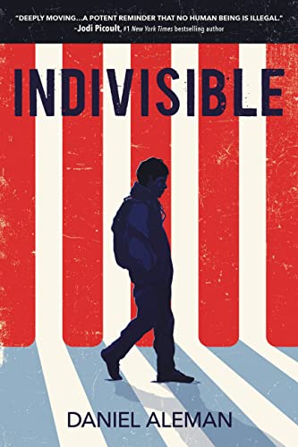 Book cover showing a silhouette of a person walking against red and white stripes.
