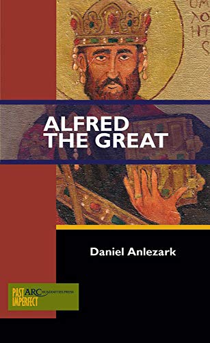 Book cover depicting a crowned, bearded man—Alfred the Great—in portrait.