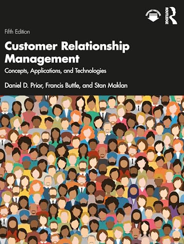 Book cover: "Customer Relationship Management" with diverse crowd illustration.