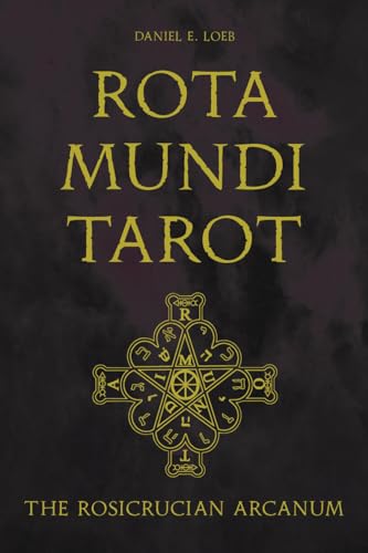 Cover of “Rota Mundi Tarot” with gold text and a central symbol.