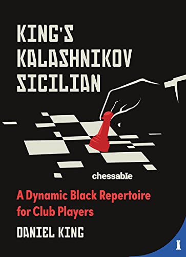 Chess book cover with red pawn and stylized chessboard graphic.