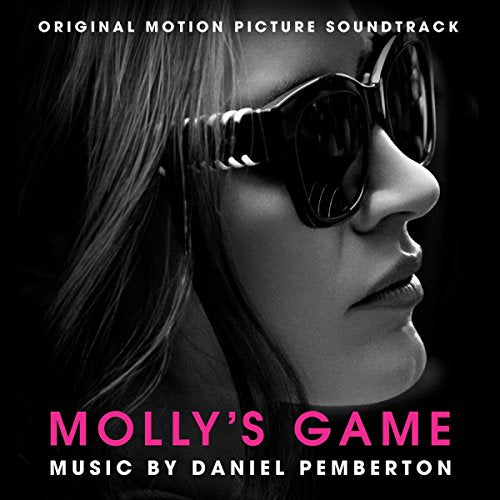 CD cover for "Molly's Game" soundtrack featuring a woman in sunglasses.