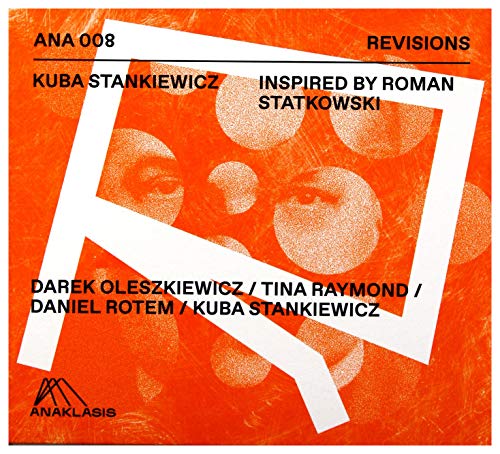 Orange CD cover with abstract portrait and bold white text.