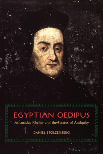 Book cover with portrait of Athanasius Kircher, titled “Egyptian Oedipus.”