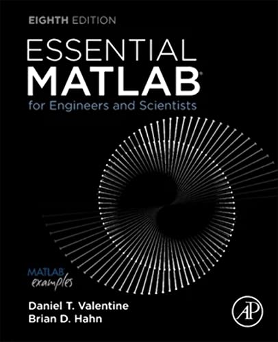 Book cover: "Essential MATLAB" with abstract radial graphic, black background.