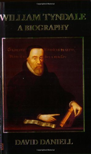 Book cover featuring a portrait of William Tyndale, a bearded man in dark clothing.
