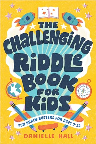 Book cover with yellow background, space illustrations, and bold blue title text.