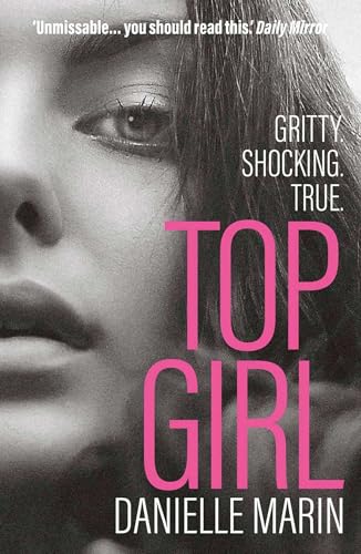 Book cover: close-up of a woman’s eye, title “Top Girl” in pink.