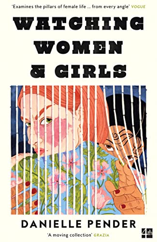 Book cover: "Watching Women & Girls" with illustrated faces behind bars.