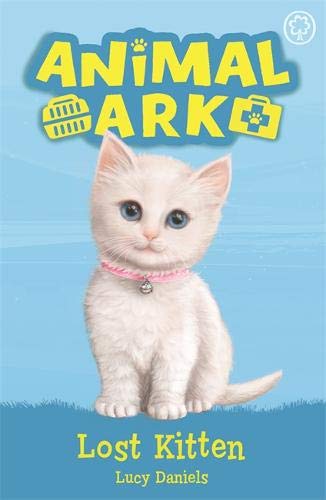 Book cover featuring a white kitten with blue eyes, titled “Lost Kitten”.