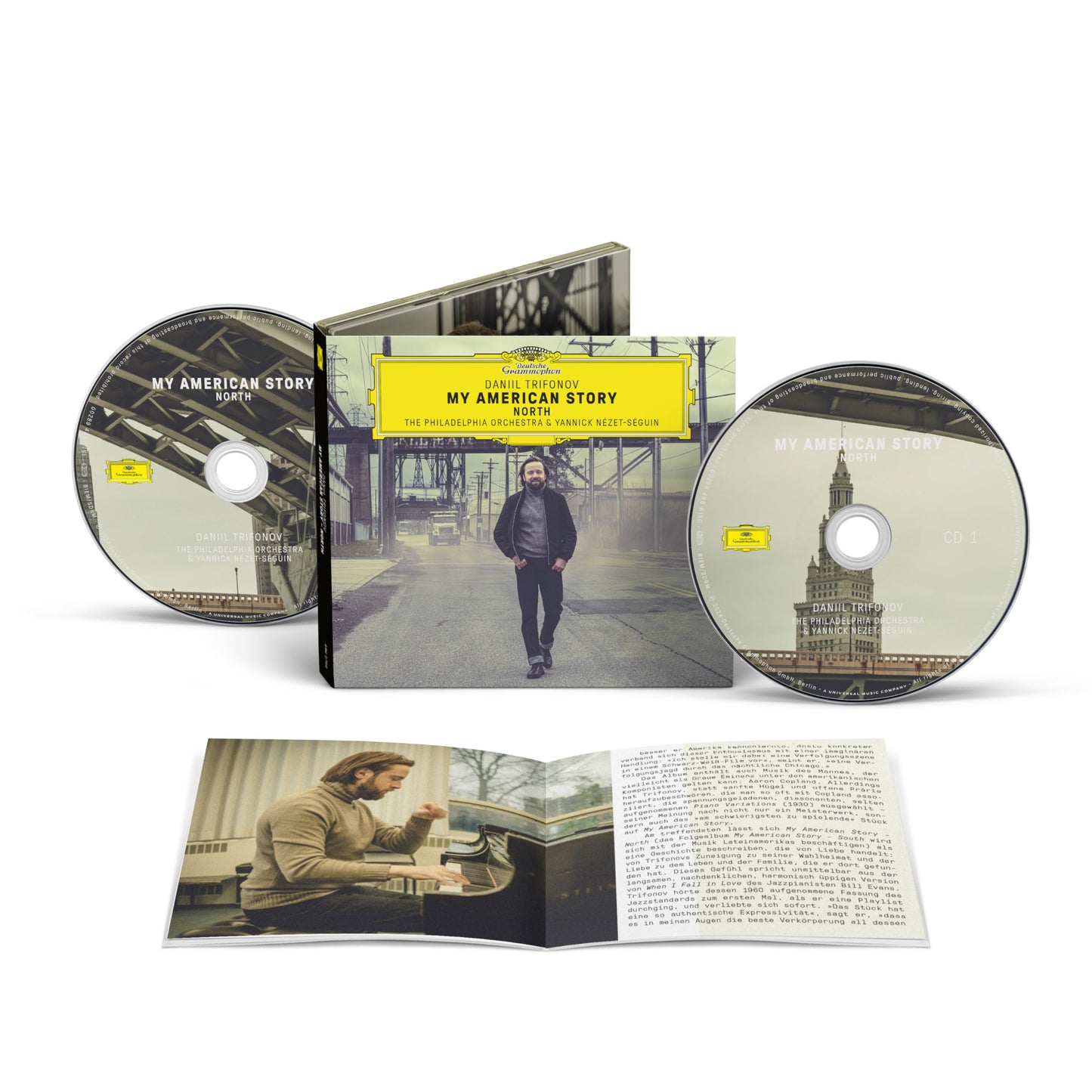 CD packaging for "My American Story: North" featuring Daniil Trifonov.