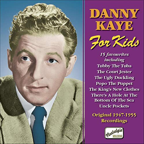 CD cover for Danny Kaye’s “For Kids” album, featuring his portrait.